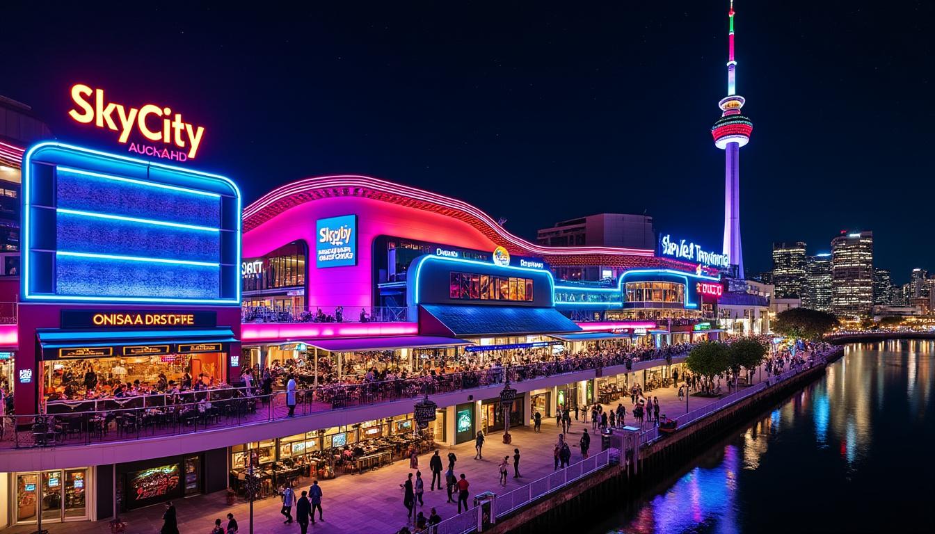 plongez dans l’ambiance électrisante du casino skycity auckland en nouvelle-zélande : jeux innovants, divertissements, restaurants raffinés et expériences inoubliables vous attendent !