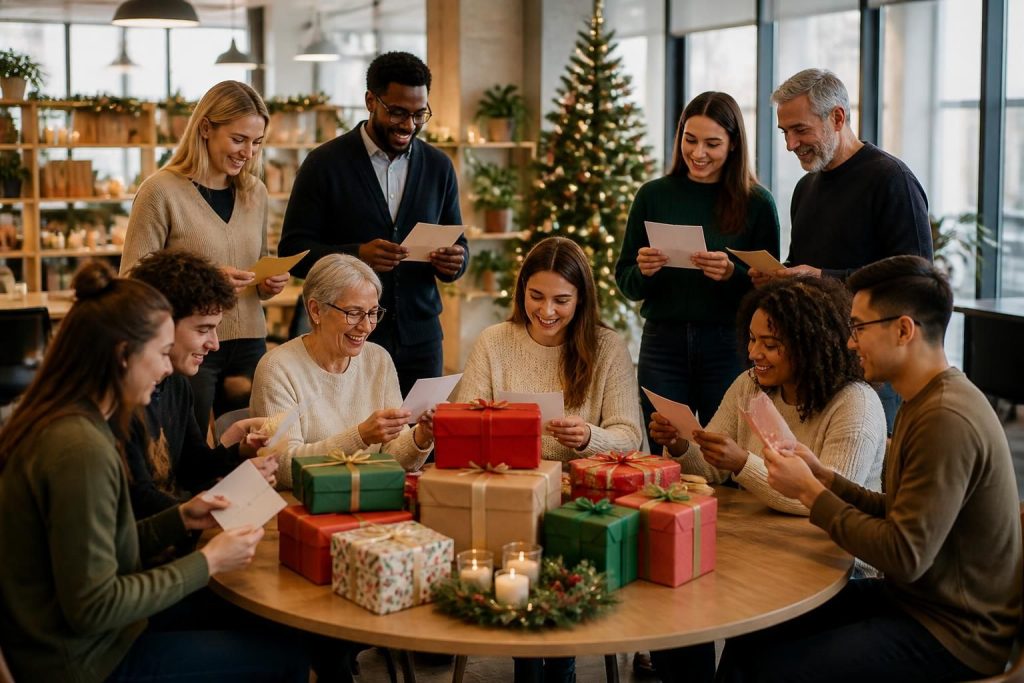 découvrez le générateur de secret santa parfait pour organiser facilement des échanges de cadeaux amusants et personnalisés, que vous ayez une grande ou une petite équipe.